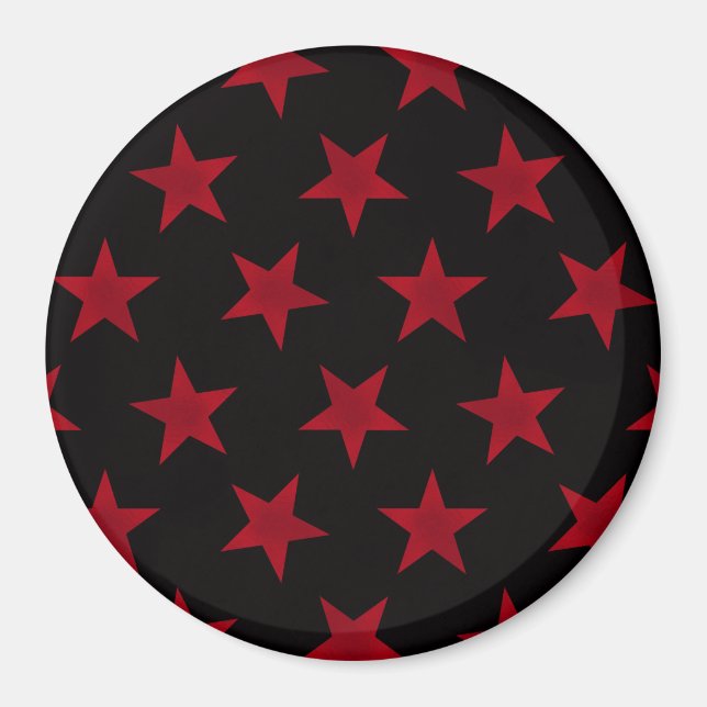 Golden Stars Pattern 8 Magnet (Front)
