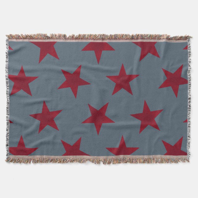 Golden Stars Pattern 9 Throw Blanket (Front)