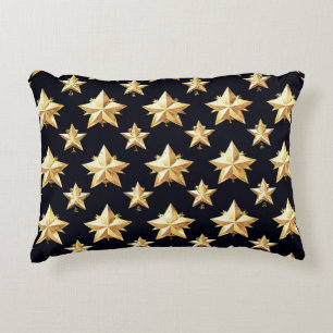 Golden stars pattern decorative cushion
