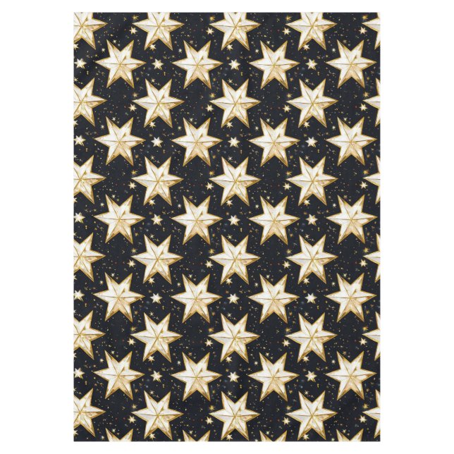 Golden stars pattern tablecloth (Front)