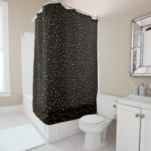 Golden Stars  Shower Curtain