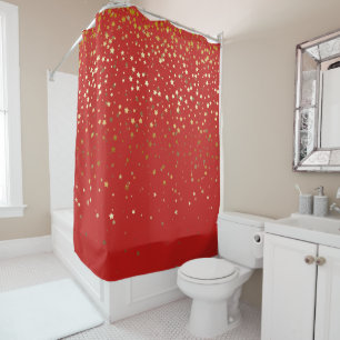 Golden Stars Shower Curtain
