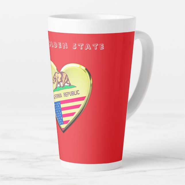 Golden State California Fun Latte Mug (Right Angle)