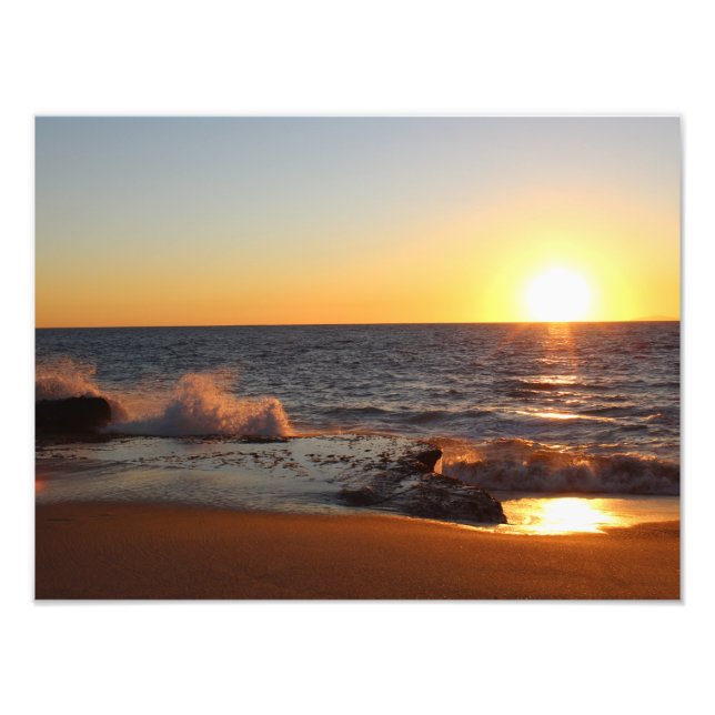 Golden State Californian Sunset Home Decor Photo Print (Front)