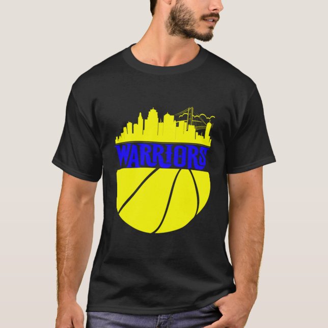 Golden State Distressed Basketball Team Fan Warrio T-Shirt (Front)