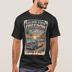Golden State Freedom California Retro Convertible T-Shirt