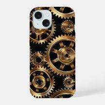 Golden Steampunk Gears Phone Case
