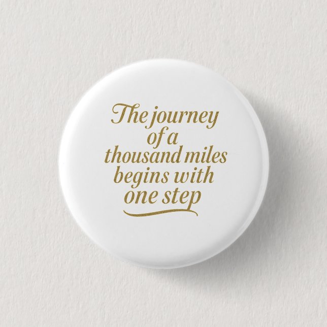 Golden Step Forward   3 Cm Round Badge (Front)