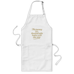 Golden Step Forward Long Apron