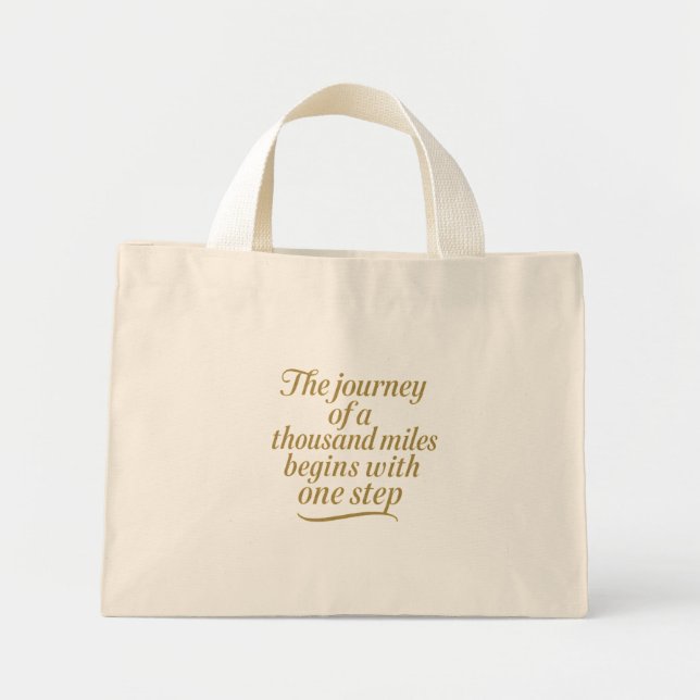 Golden Step Forward   Mini Tote Bag (Front)