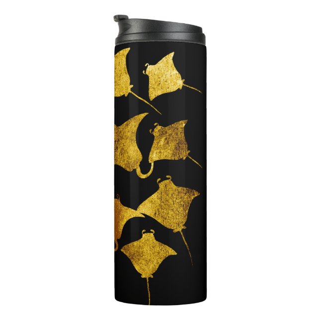 Golden Stingrays Thermal Tumbler (Rotated Right)