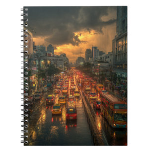 Golden Storm City Traffic Notebook