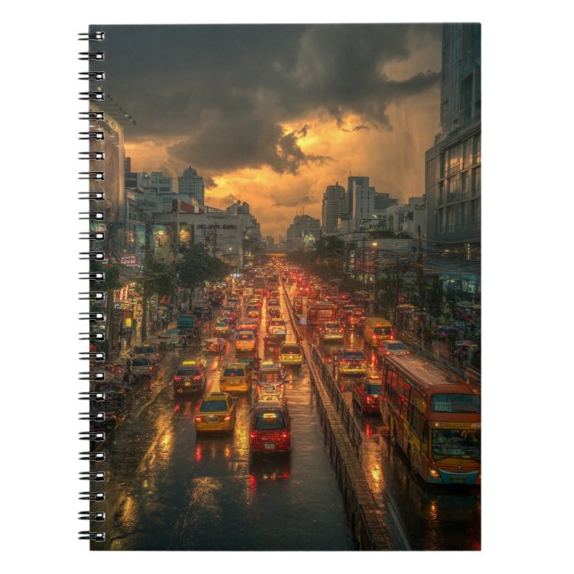 Golden Storm City Traffic Notebook (Front)