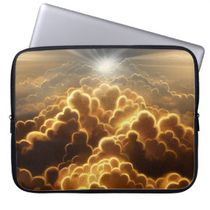 GOLDEN STORM CLOUDS WITH SHINING STAR LAPTOP SLEEVE