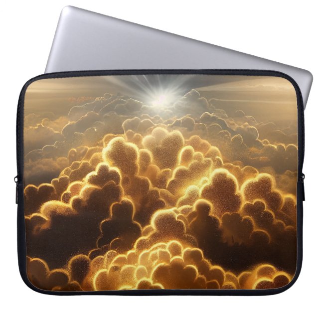 GOLDEN STORM CLOUDS WITH SHINING STAR LAPTOP SLEEVE (Front)