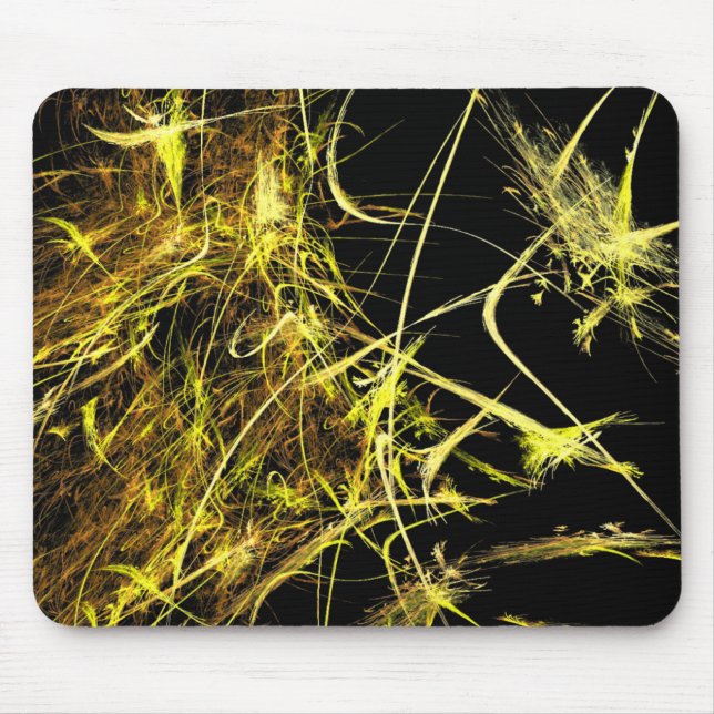 Golden Strands Fractal Mouse Pad (Front)