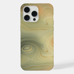 Golden Strata   Peach Burnt Orange Green Agate iPhone 15 Pro Max Case