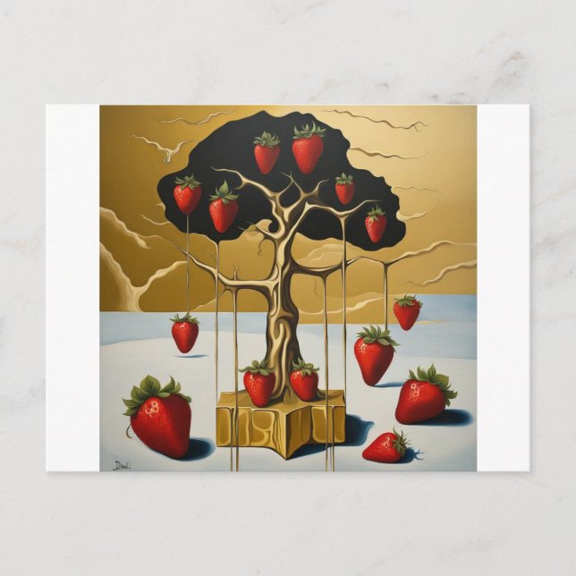Golden Strawberry Tree Postcard (Front)