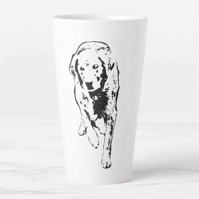 Golden Stride Through Autumn Light Latte Mug (Front)