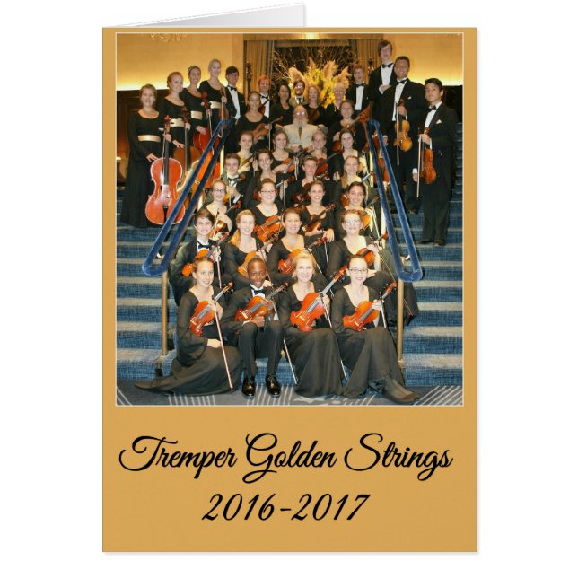 Golden Strings Card with Member's Names (Front)