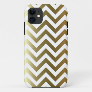 Golden Stripes Chevron Pattern iPhone 11 Case