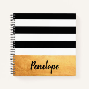 Golden Stripes Notebook