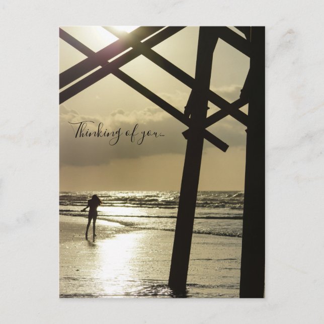 Golden Stroll Thinking Of You Postcard (Front)