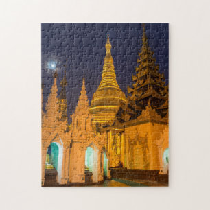 Golden Stupa And Temples Jigsaw Puzzle