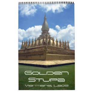golden stupa cambodia calendar