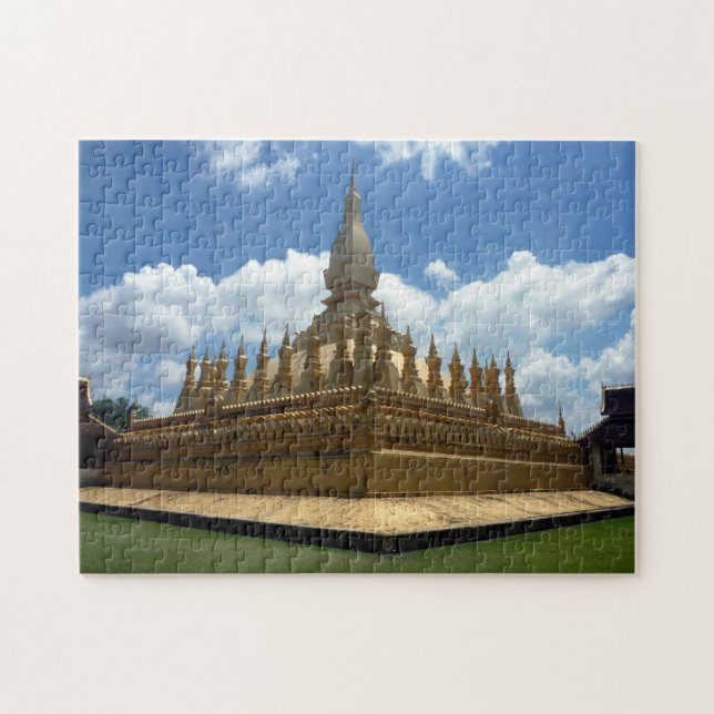golden stupa laos jigsaw puzzle (Horizontal)