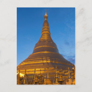 Golden Stupa Pagoga Postcard