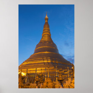 Golden Stupa Pagoga Poster
