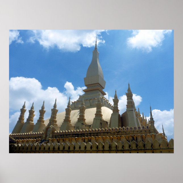 golden stupa spires poster (Front)