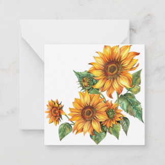 Golden Summer Sunflowers Card