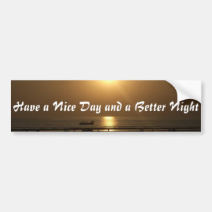 Golden Summer Sunset Reflection on the Beach Bumper Sticker