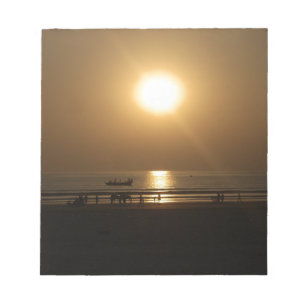 Golden Summer Sunset Reflection on the Beach Notepad