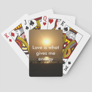 Golden Summer Sunset Reflection on the Beach Playing Cards