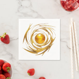 Golden Sun Art Paper Napkins