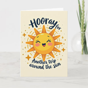 Golden Sun Birthday Card