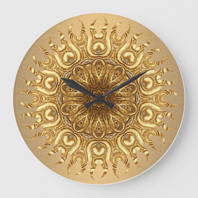 Golden Sun Large Clock (Front)