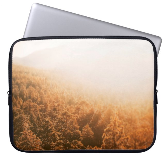 GOLDEN SUN OVER A FOREST LAPTOP SLEEVE (Front)