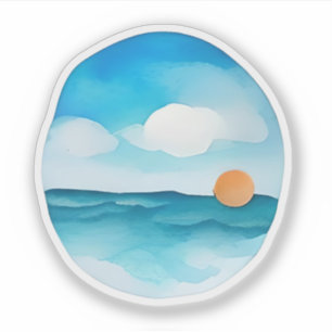 Golden Sun Over Azure Waters
