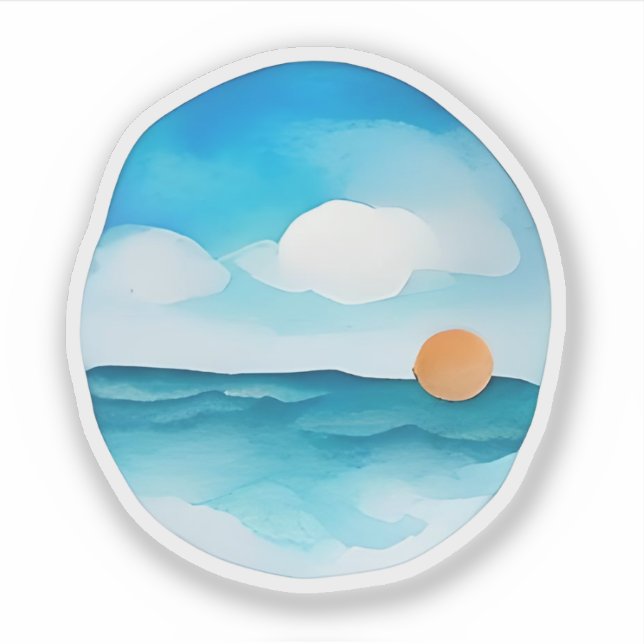 Golden Sun Over Azure Waters (Front)