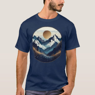 Golden Sun Over Mountain Peaks T-Shirt