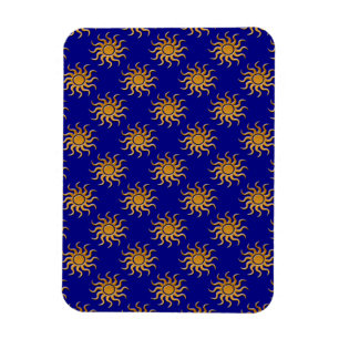 Golden Sun Pattern by Shirley Taylor Magnet