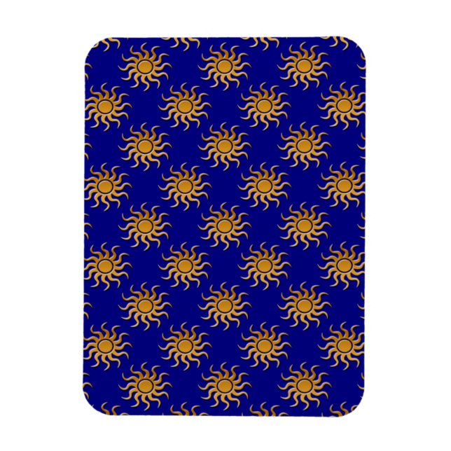 Golden Sun Pattern by Shirley Taylor Magnet (Vertical)