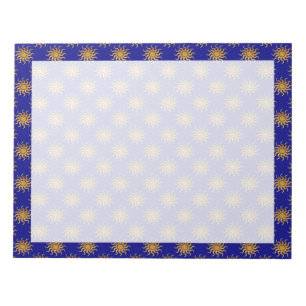 Golden Sun Pattern by Shirley Taylor Notepad