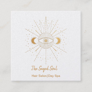 Golden Sun Square Business Card