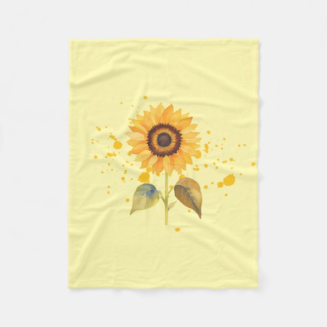 Golden Sunburst Fleece Blanket (Front)