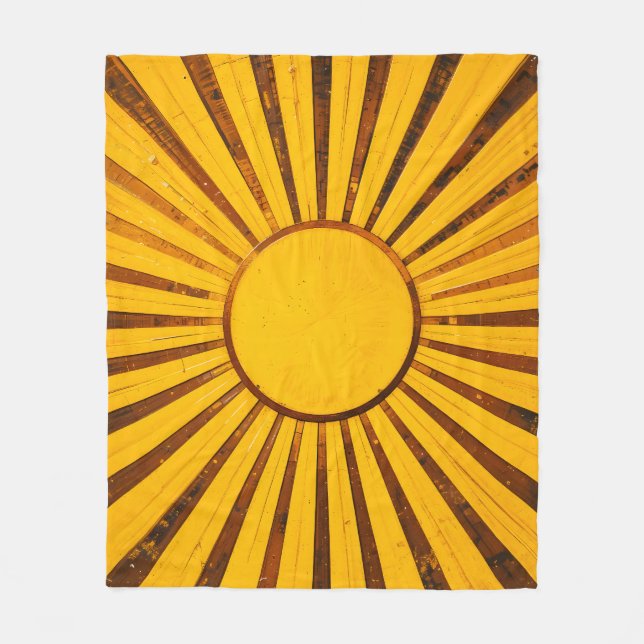 Golden Sunburst Fleece Blanket (Front)
